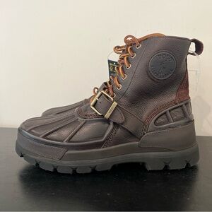 Men’s Polo Ralph Lauren Oslo High Duck Boot Buckle LEATHER/SUEDE NEW